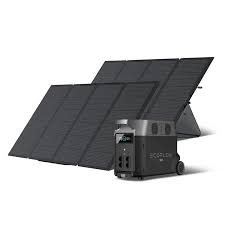 ECOFLOW DELTA Pro Zonnegenerator met 2 x 400W Panelen - Draagbare Energieoplossing voor Thuis en Buiten