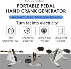 Handcrank Generator met Voetpedaal - 50W/100W