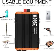UROUK 2500W Pure Sine Golf Omvormer 12V naar 230V